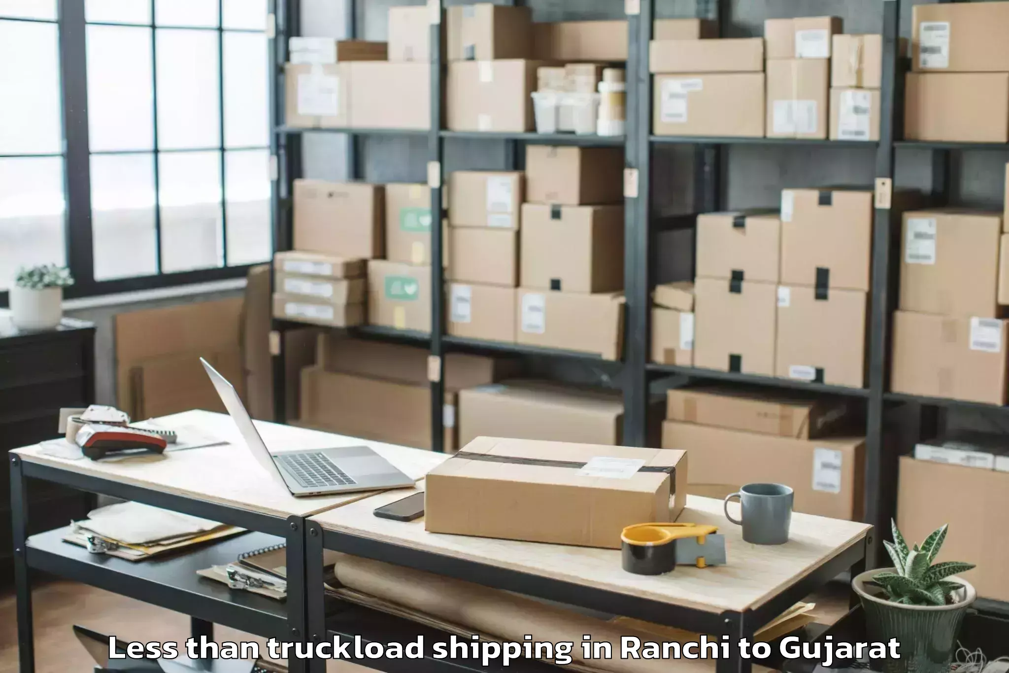 Ranchi to Crystal Mall Rajkot Less Than Truckload Shipping Booking